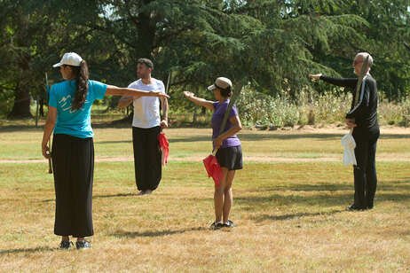 Pratique du Wushu pendant le Village d’été 2023